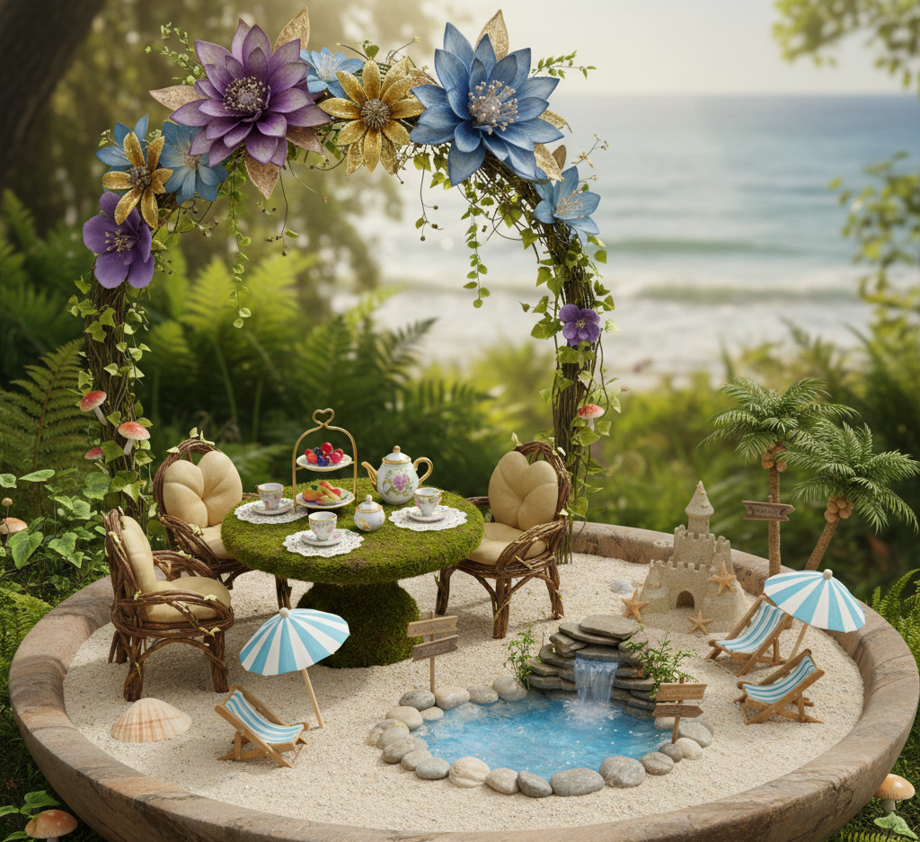 Beachy Fairy Garden