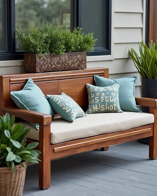 20 Beautiful Backyard Bench Ideas to Inspire