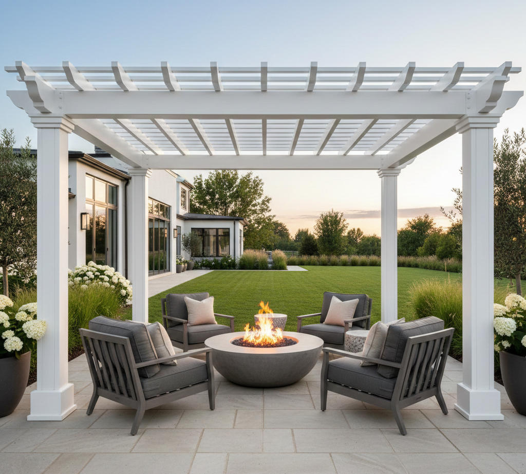 Pergola with Water Feature