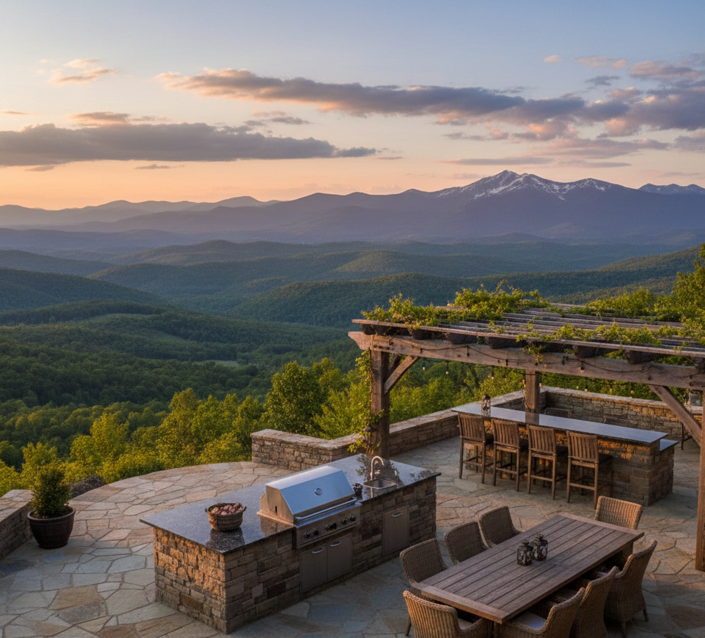 utdoor Kitchen with a View
